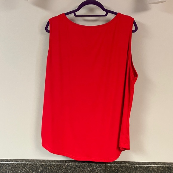 2/17  red dressy tank top 3x - Picture 2 of 6